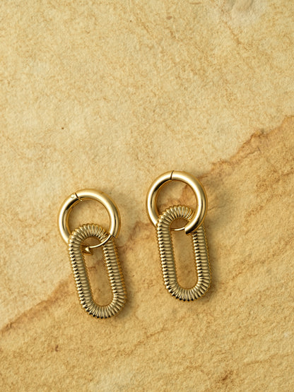 Atlas Link Hoop Earrings