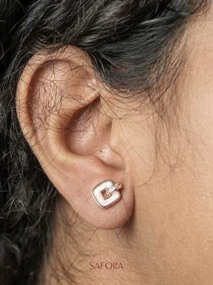 Celeste Geo Minimalist Earring Stud Set