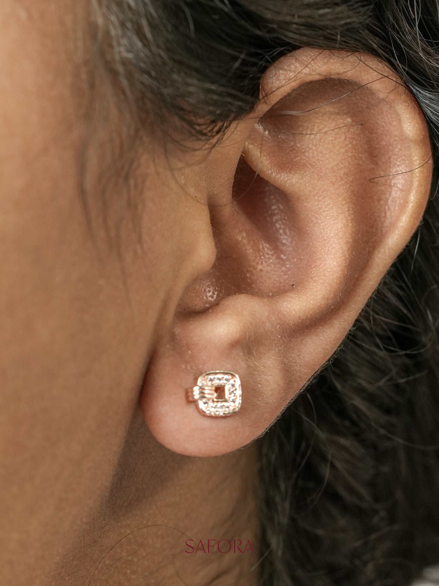 Celeste Geo Minimalist Earring Stud Set