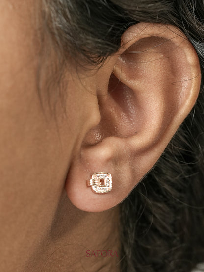 Celeste Geo Minimalist Earring Stud Set