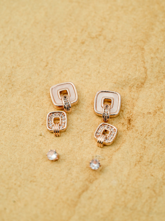 Celeste Geo Minimalist Earring Stud Set