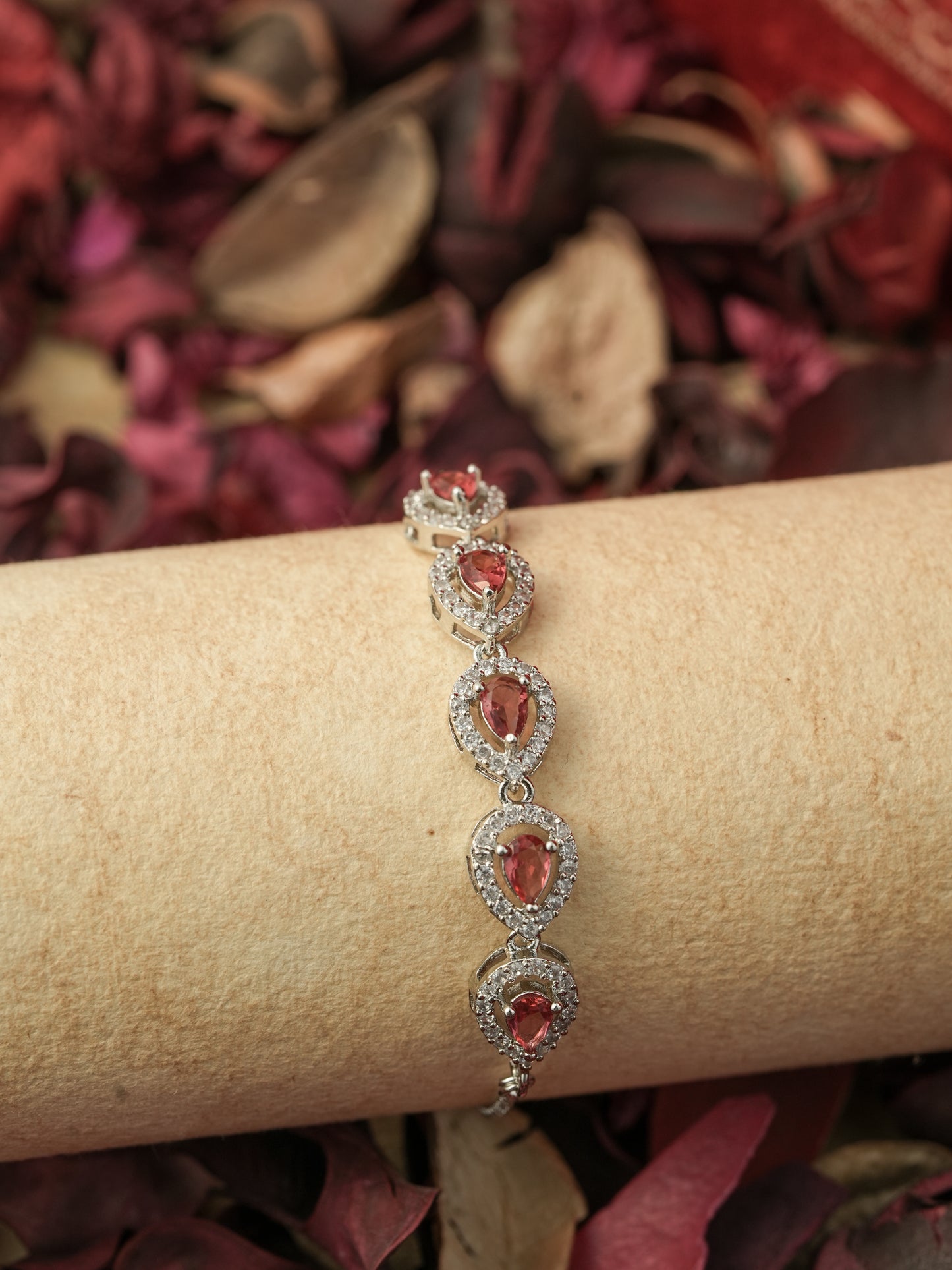 Crimson Dewdrop Bracelet