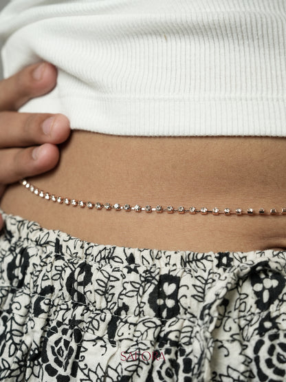 Crystal Rose Waist Chain