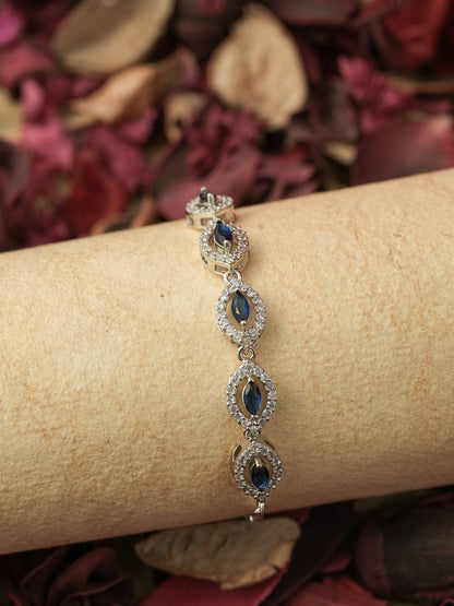 Sapphire Marquise Charm Bracelet