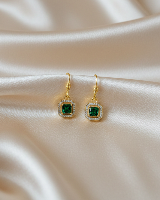 Emerald Spark Studs