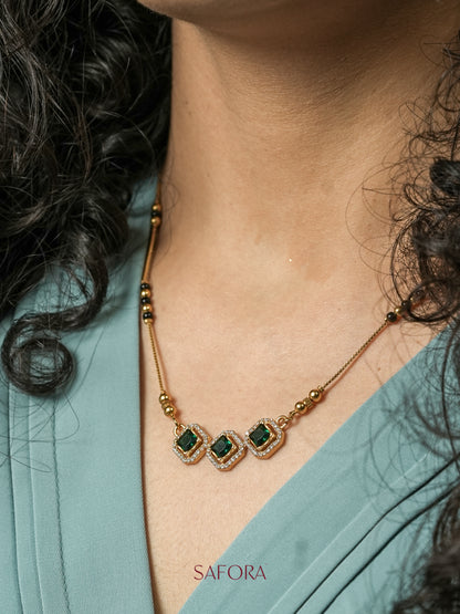 Emerald Trio Mangalsutra