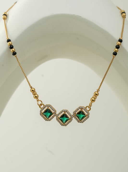 Emerald Trio Mangalsutra