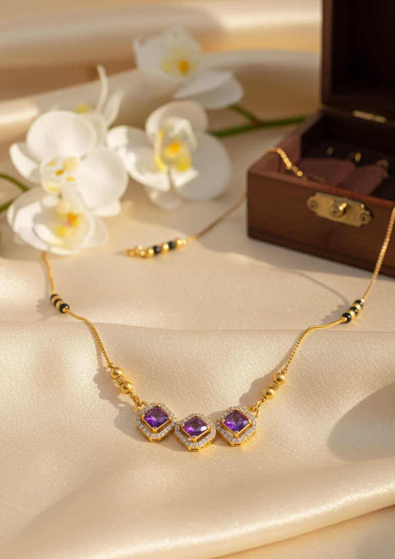 Lush Purple Mangalsutra