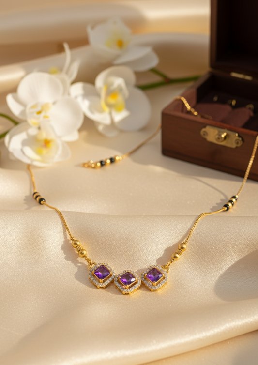 Lush Purple Mangalsutra