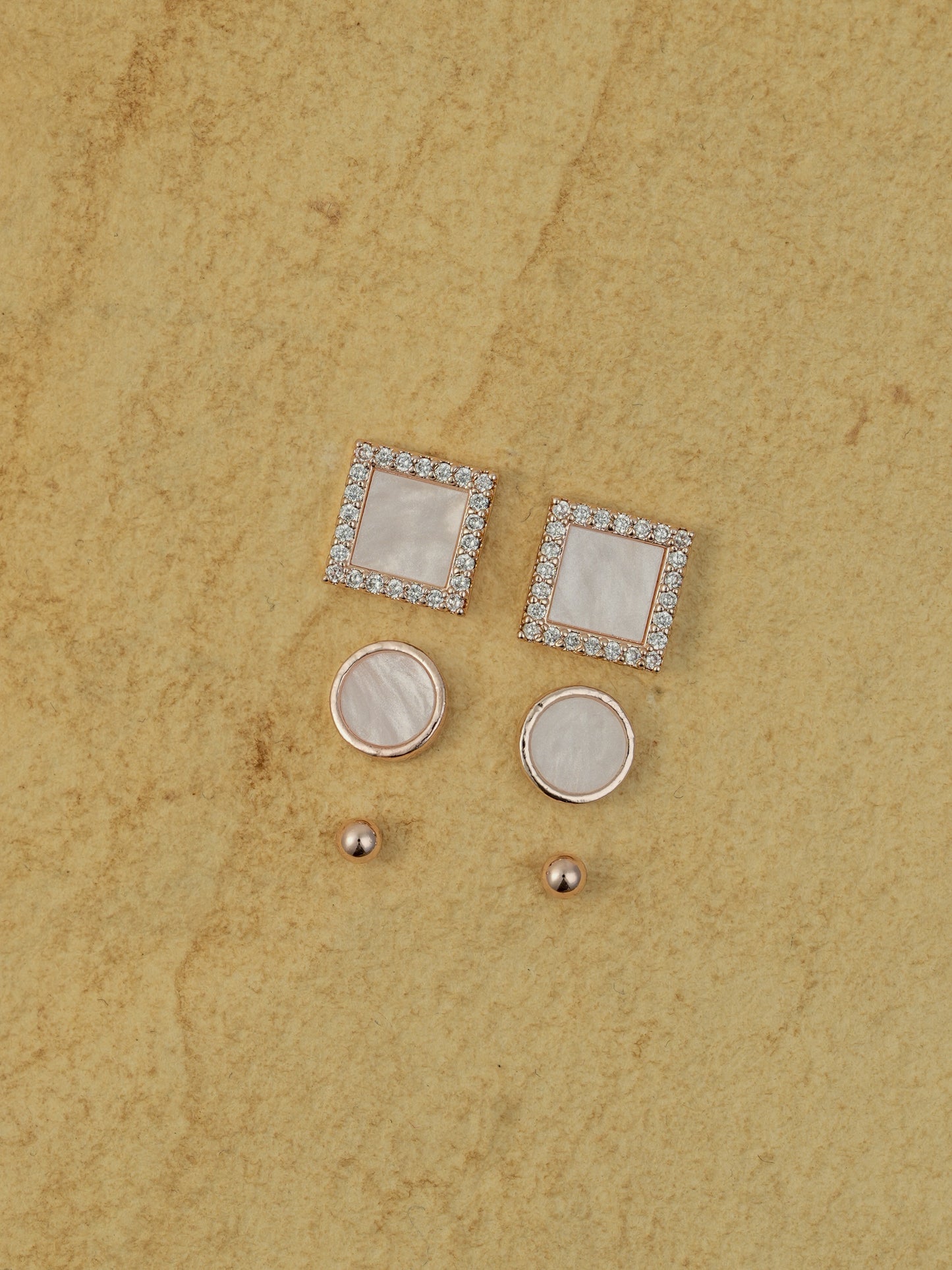 Luna Pearl Essence Earring Stud - Set of 3