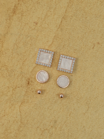 Luna Pearl Essence Earring Stud - Set of 3