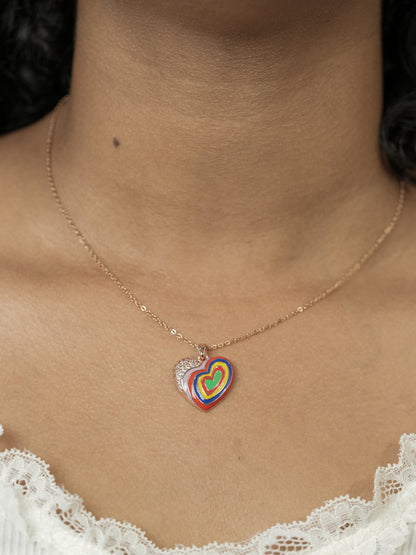 Soul Pop Rainbow Heart Necklace