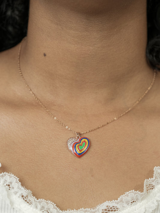 Soul Pop Rainbow Heart Necklace