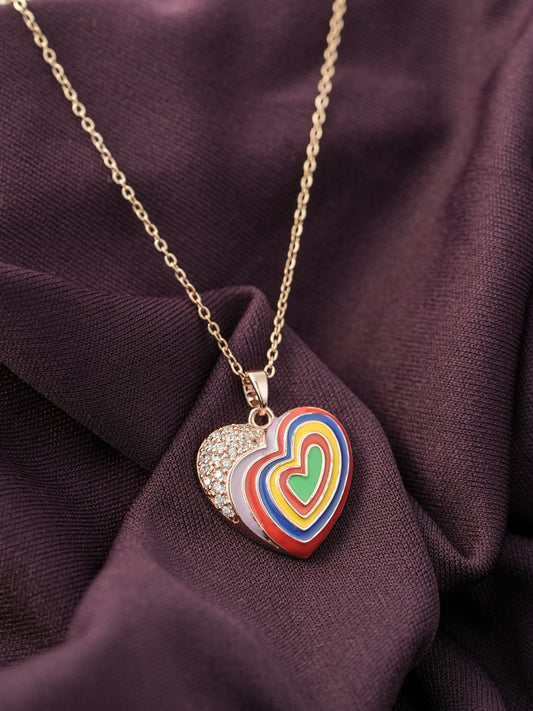 Soul Pop Rainbow Heart Necklace