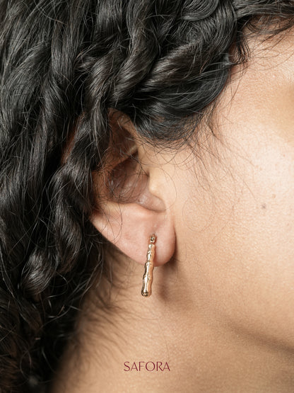 Verde Hoop Squares Earrings