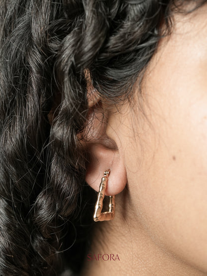 Verde Hoop Squares Earrings