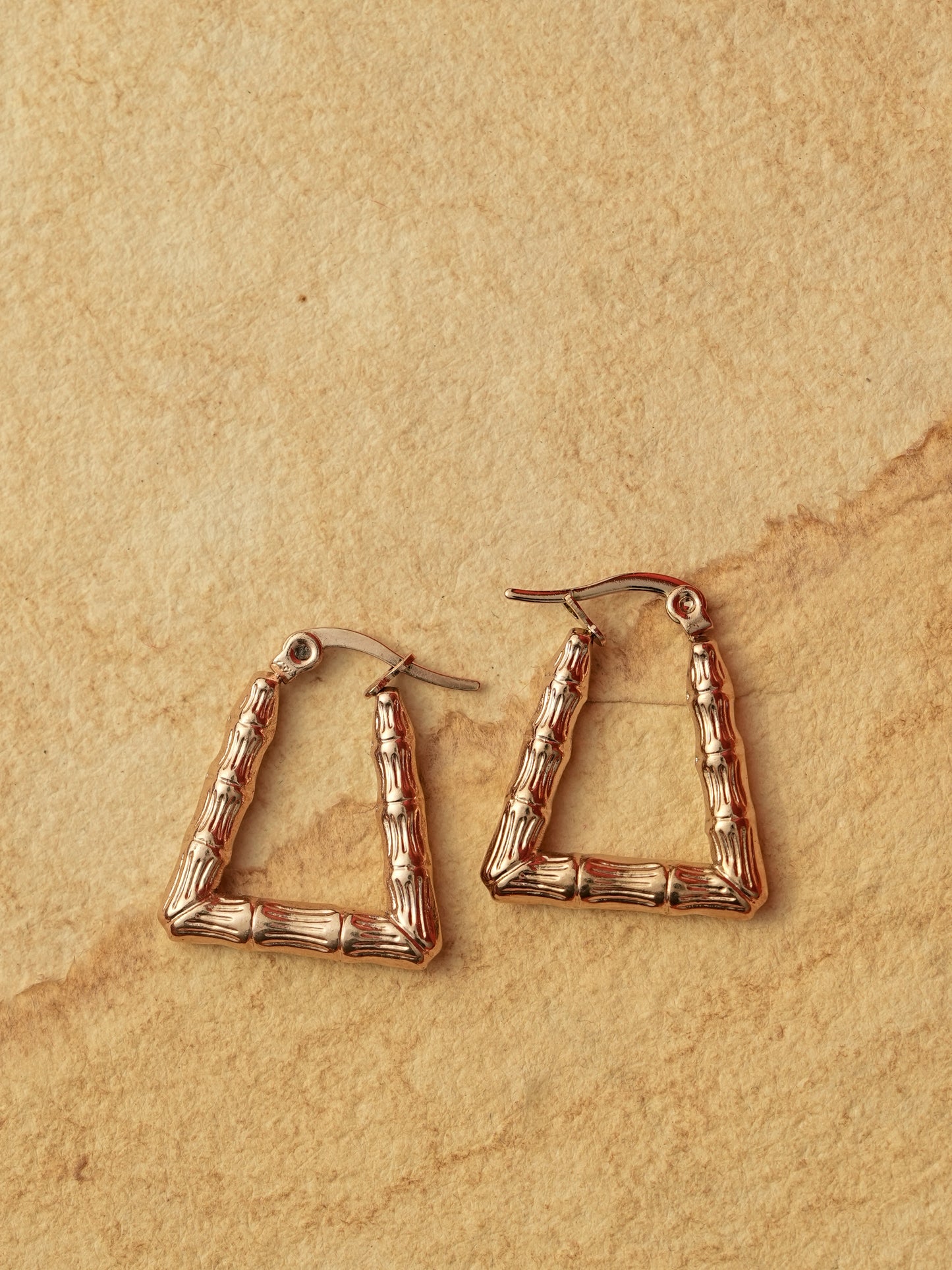 Verde Hoop Squares Earrings