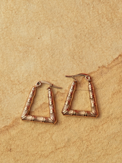 Verde Hoop Squares Earrings